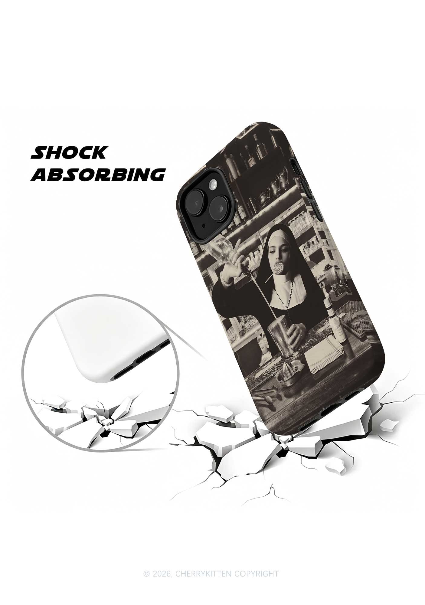 Nun Bartender Y2K Phone Case Cherrykitten