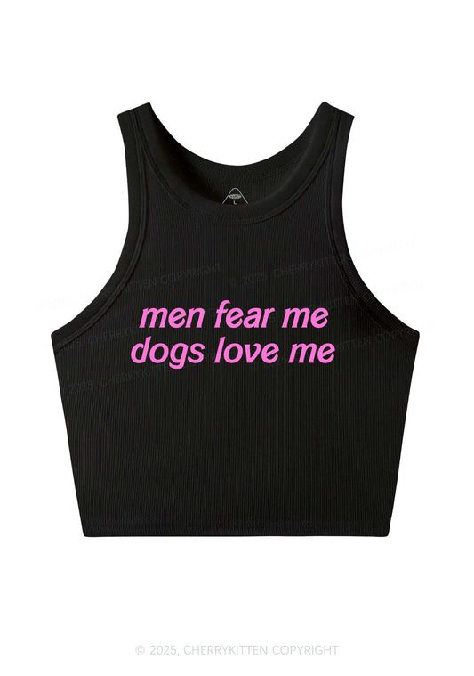 Men Fear Me Y2K Crop Tank Top Cherrykitten