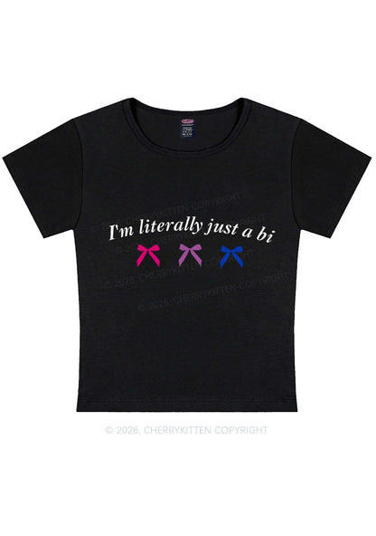 Im Literally Just A Bi Pride Y2K Baby Tee Cherrykitten