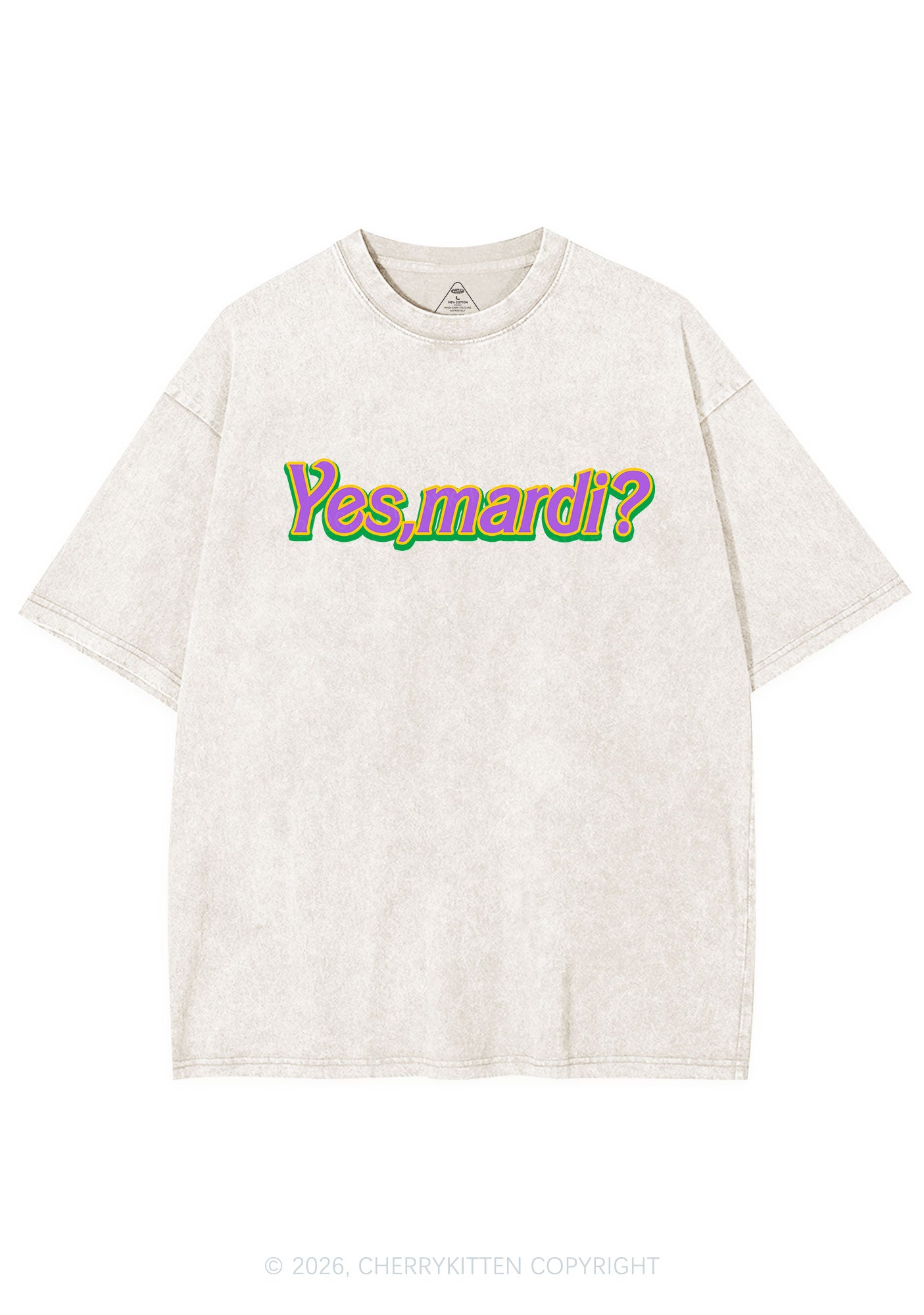 Yes Mardi Y2K Shirts Washed Tee Cherrykitten