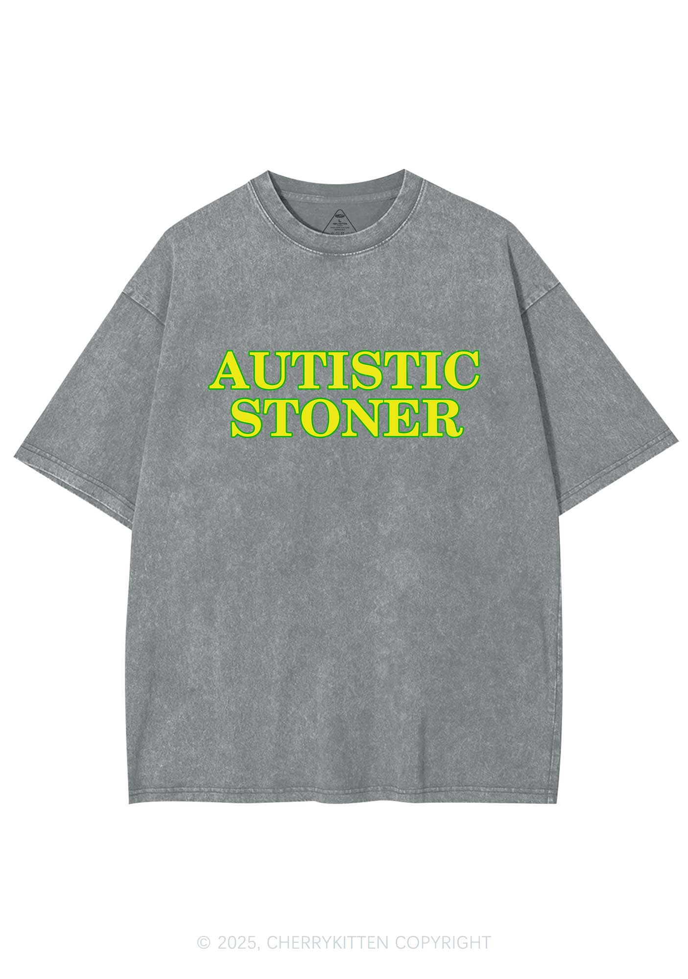 Autistic Stoner Y2K Shirts Washed Tee Cherrykitten