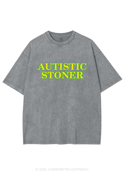 Autistic Stoner Y2K Shirts Washed Tee Cherrykitten