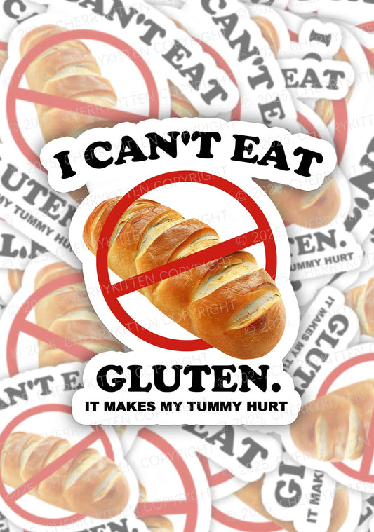 I Cant Eat Gluten 1Pc Y2K Sticker Cherrykitten