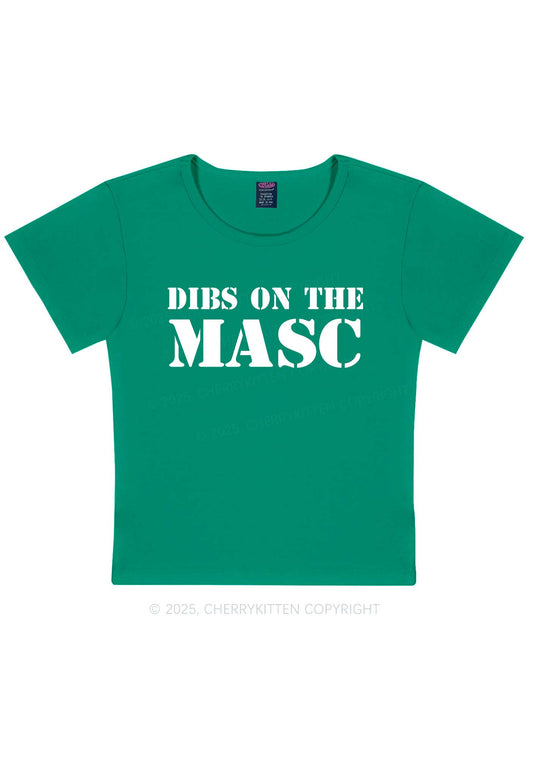 Dibs On The Masc Pride Y2K Baby Tee Cherrykitten