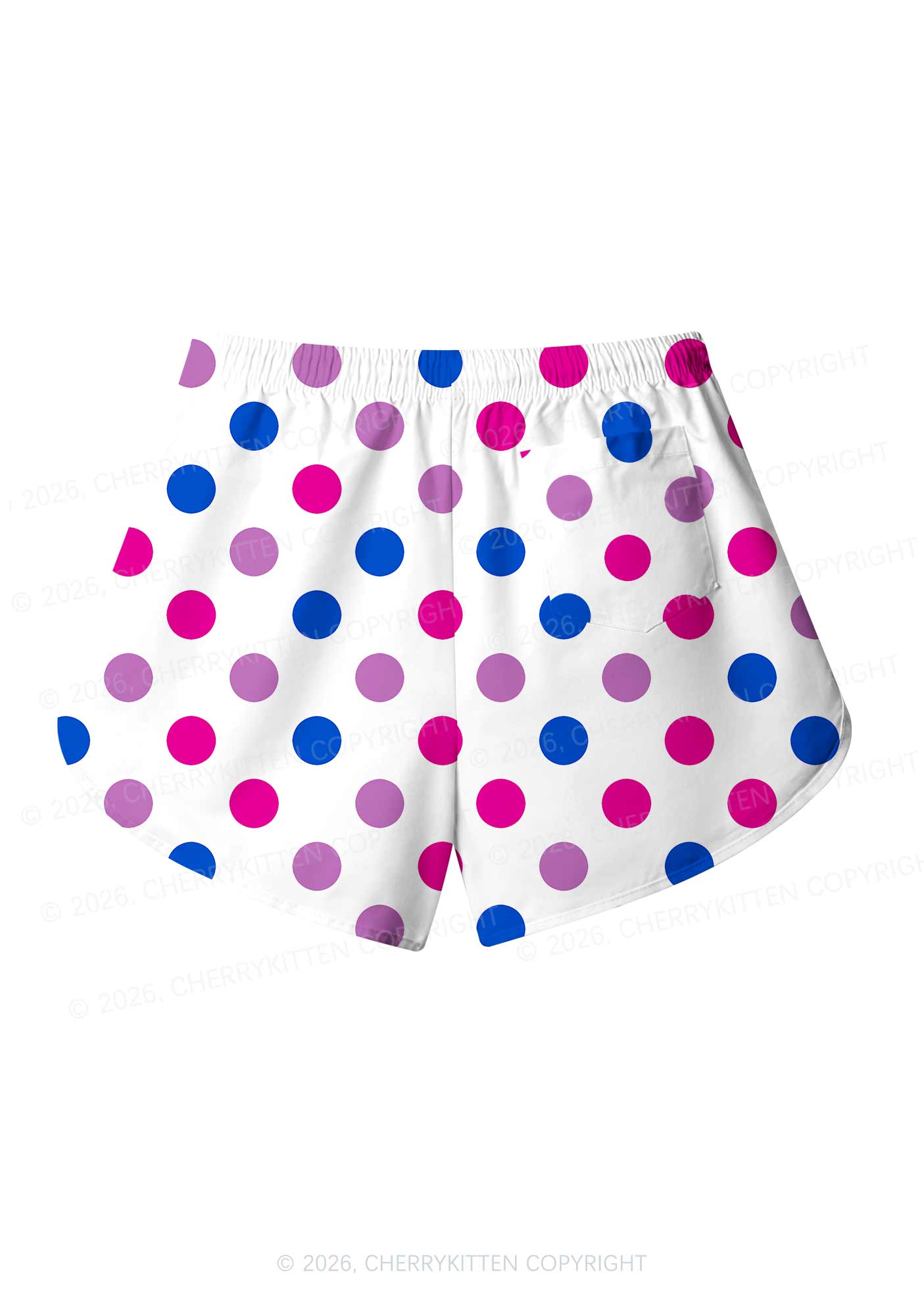 Bisexual Dots On White Pride Y2K Print Men Beach Shorts Cherrykitten