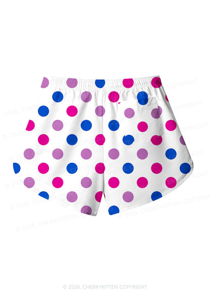 Bisexual Dots On White Pride Y2K Print Men Beach Shorts Cherrykitten