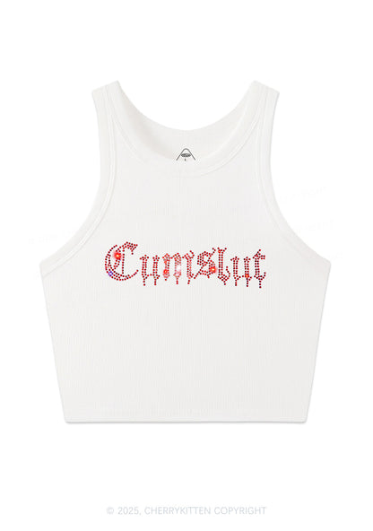 Rhinestone Cxmslxt Y2K Crop Tank Top Cherrykitten