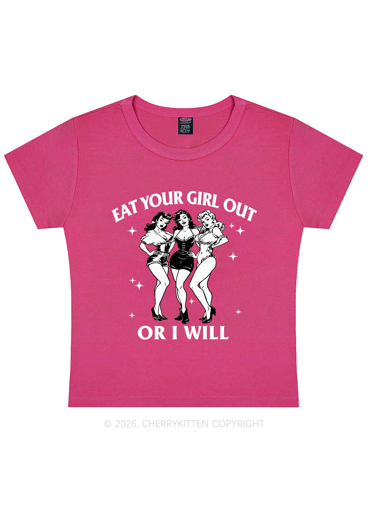 Eat Your Cowgirls Out Pride Y2K Baby Tee Cherrykitten
