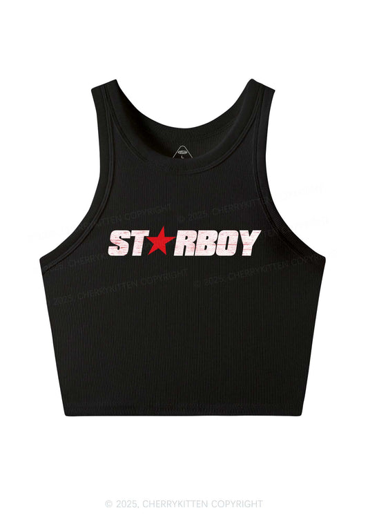 Red Starboy Y2K Crop Tank Top Cherrykitten