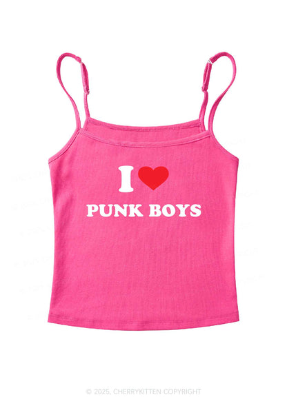 I Love Punk Boys Y2K Spaghetti Strap Cami Cherrykitten