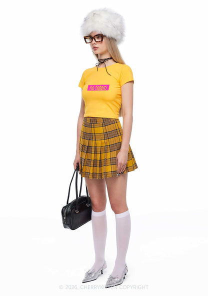 No Hetero Pride Y2K Baby Tee Cherrykitten