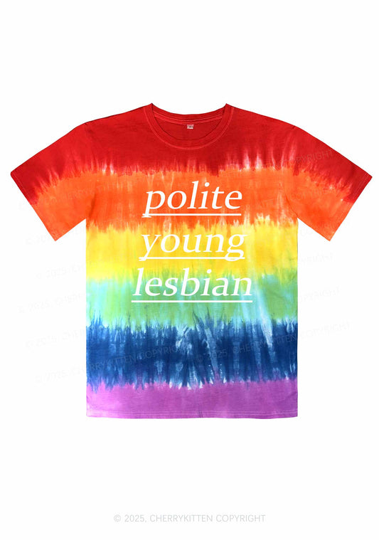 Polite Young Lesbian Y2K Tie Dye Shirts Cherrykitten
