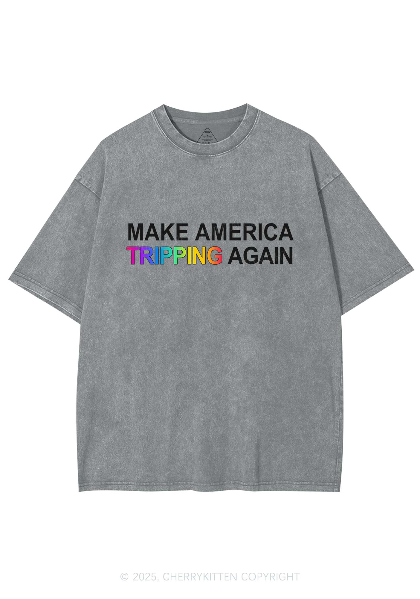 Make America Tripping Again Y2K Washed Tee Cherrykitten