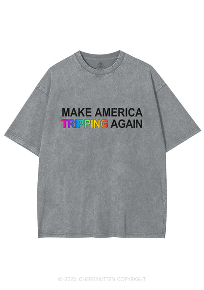 Make America Tripping Again Y2K Washed Tee Cherrykitten