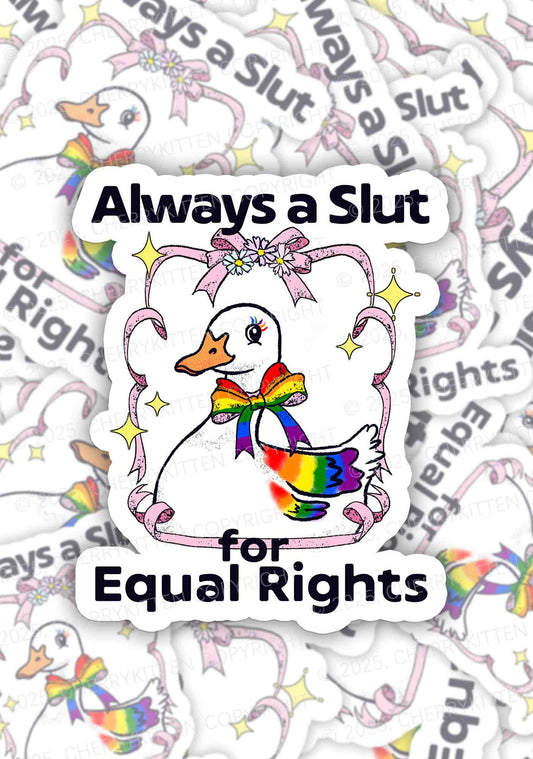 Slxt For Equal Rights Pride 1Pc Y2K Sticker Cherrykitten