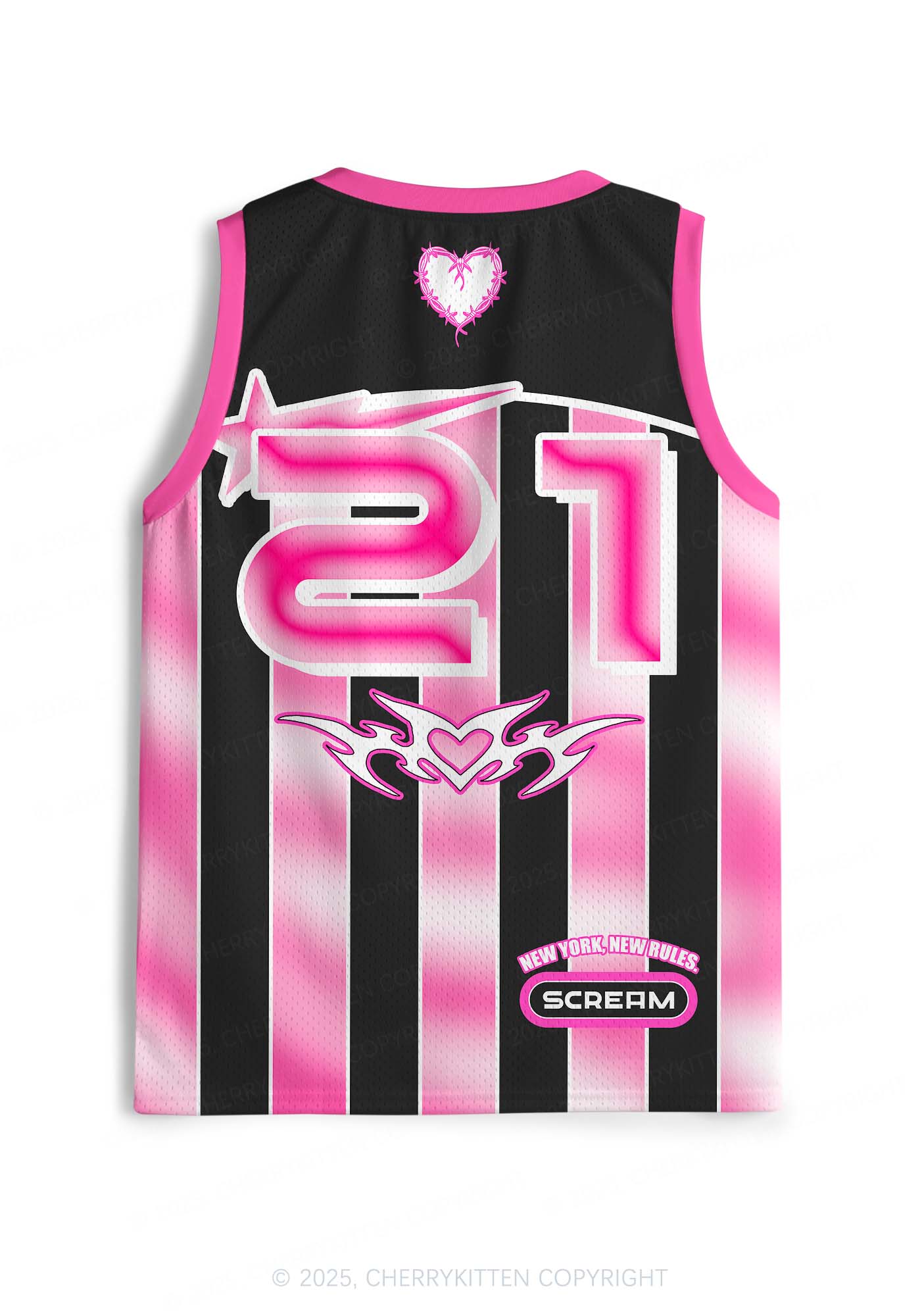Custom Halloween Skeleton Heart Y2K Sport Jersey Tank Cherrykitten