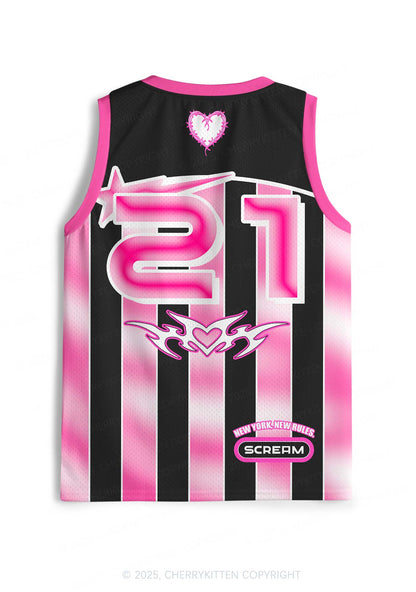 Custom Halloween Skeleton Heart Y2K Sport Jersey Tank Cherrykitten
