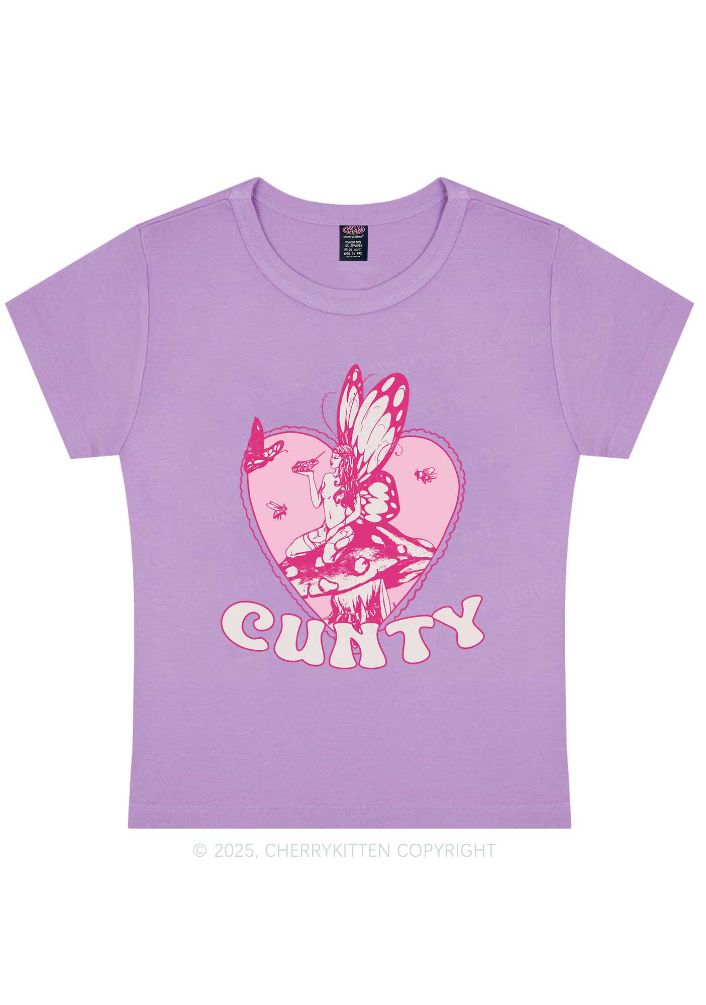 Butterfly Cxnty Y2K Baby Tee Cherrykitten