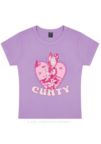 Butterfly Cxnty Y2K Baby Tee Cherrykitten