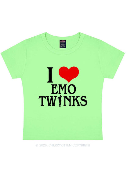 I Love Emo Twinks Pride Y2K Baby Tee Cherrykitten