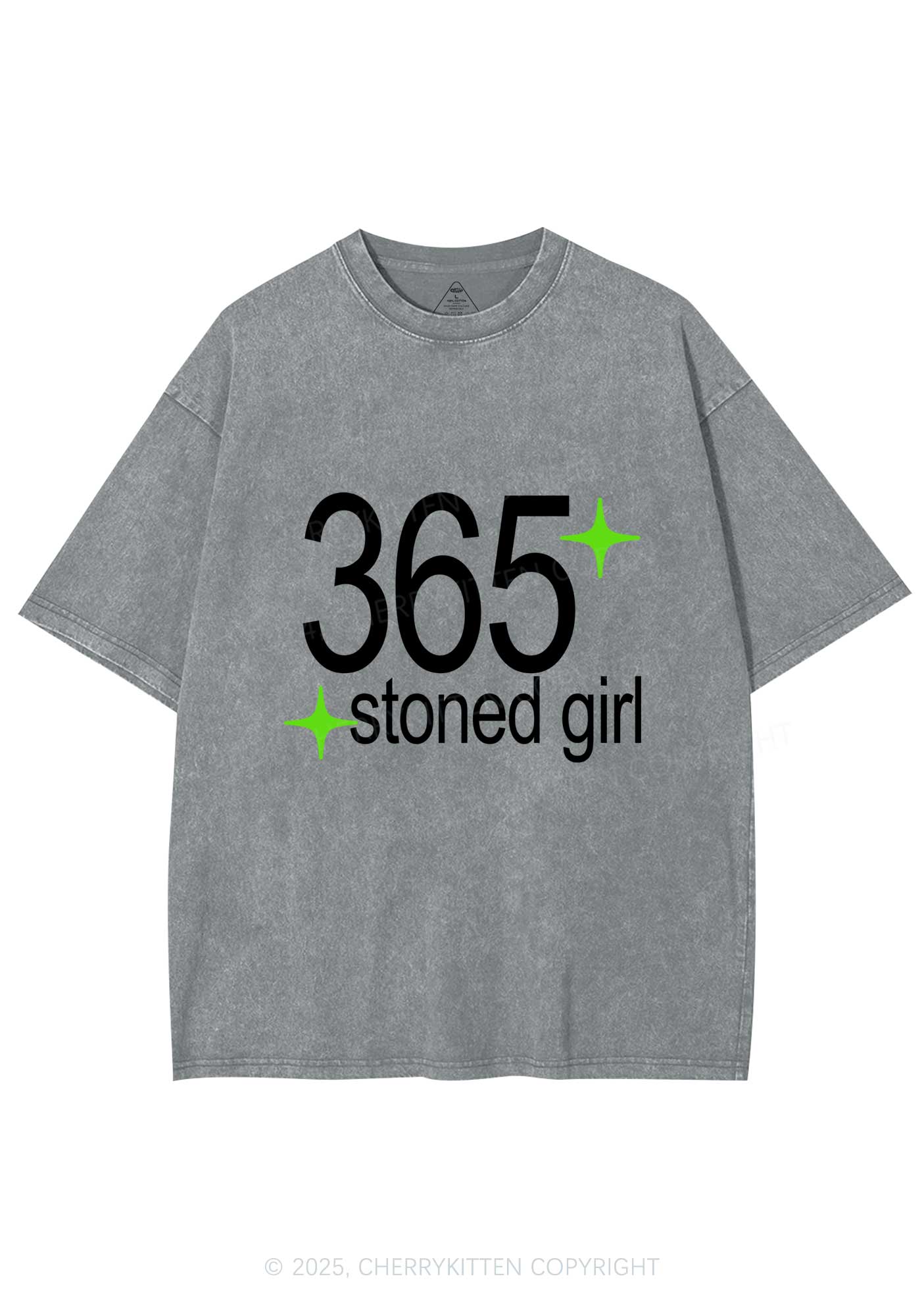 Stoned Girl Y2K Shirts Washed Tee Cherrykitten