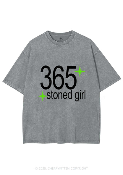 Stoned Girl Y2K Shirts Washed Tee Cherrykitten