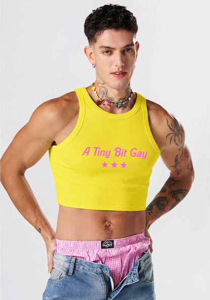 A Tiny Bit Gay Pride Y2K Crop Tank Top Cherrykitten