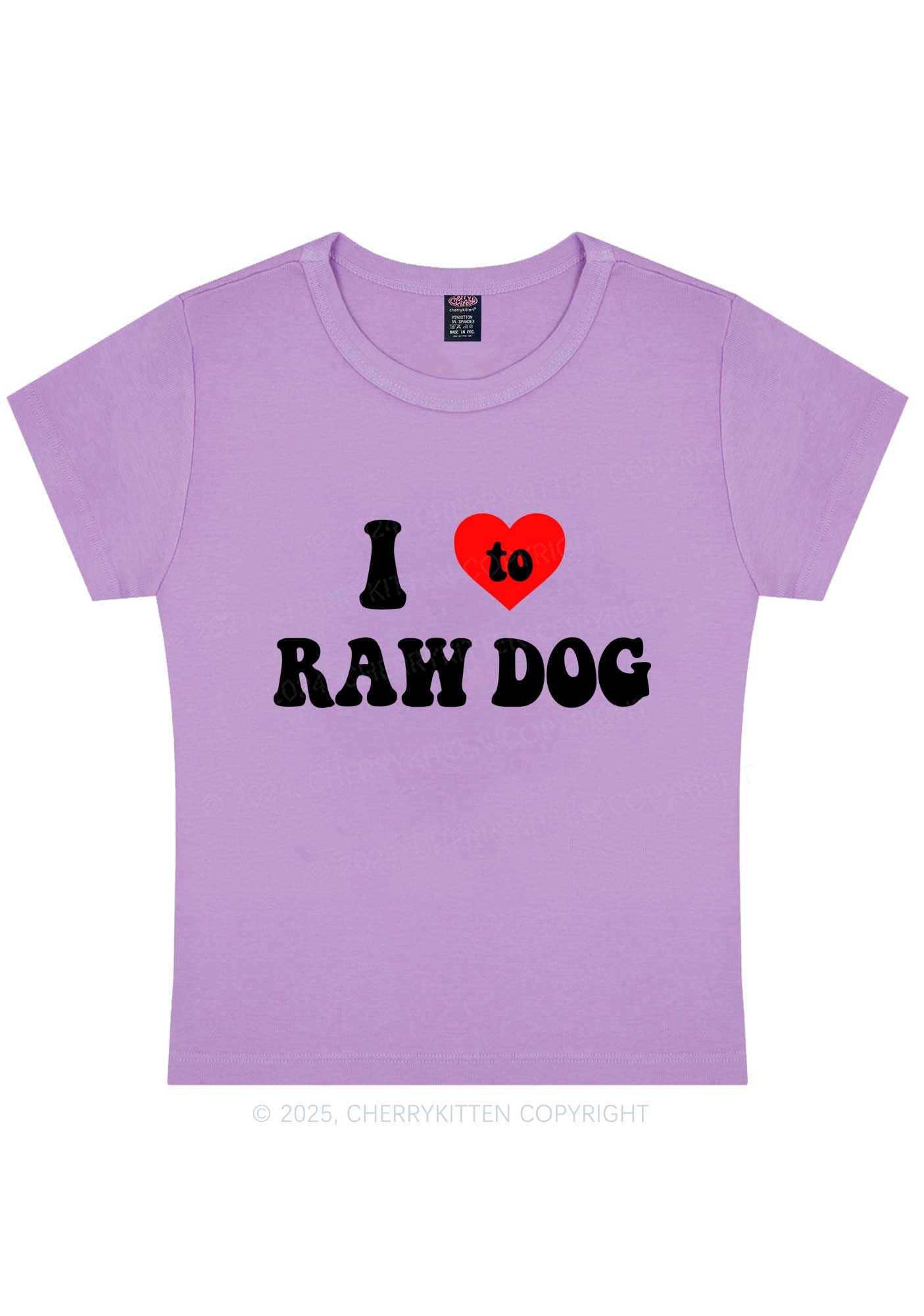 I Love Raw Dog Y2K Baby Tee Cherrykitten