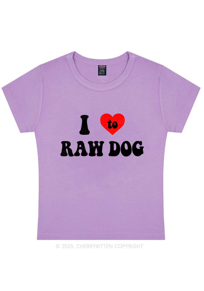 I Love Raw Dog Y2K Baby Tee Cherrykitten