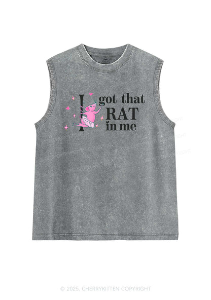 Got Rat In Me Y2K Washed Muscle Tank Cherrykitten
