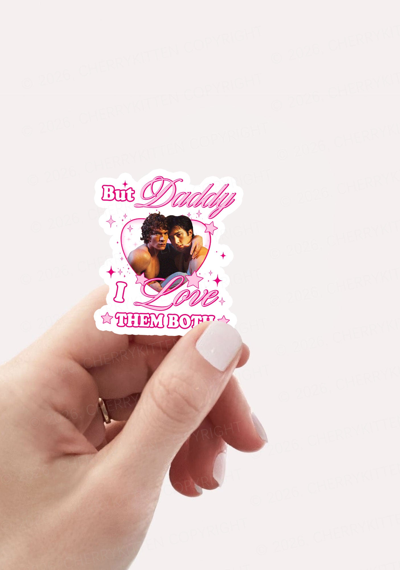 But Daddy I Love Them Both HR 1pc Y2K Sticker Cherrykitten