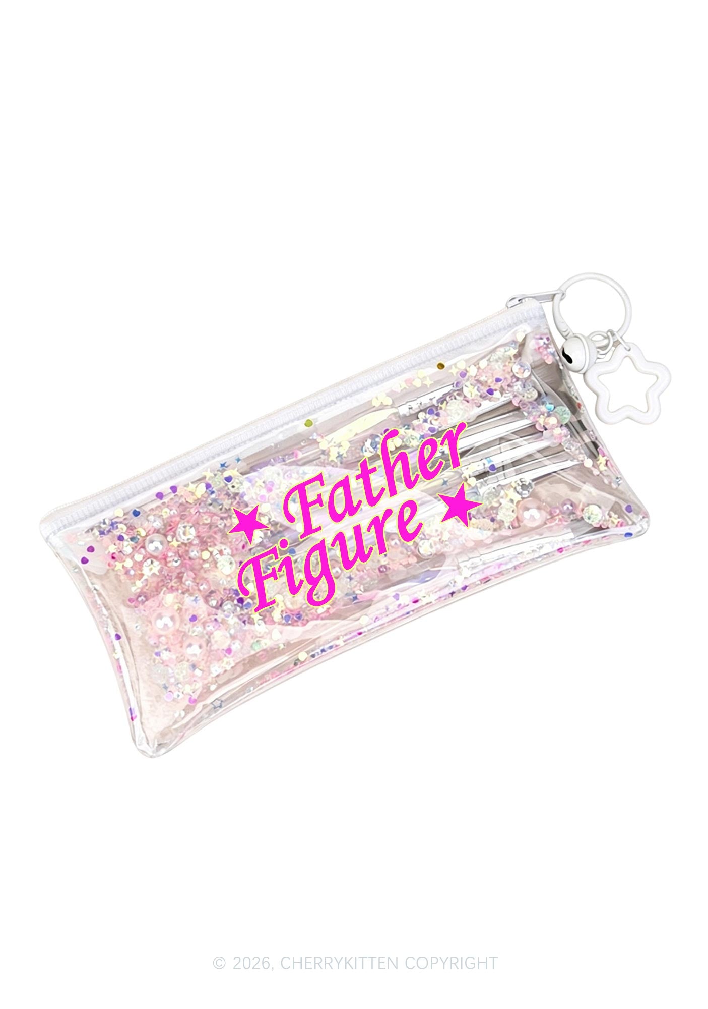 Father Figure Y2K Quicksand Transparent Pencil Pouch Cherrykitten