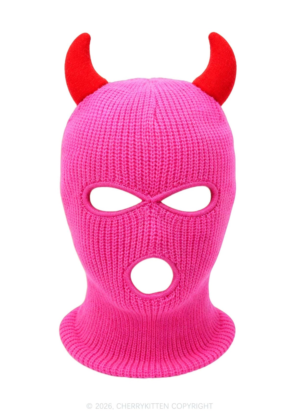 Halloween Devil Horn Y2K Knitted Balaclava Cherrykitten