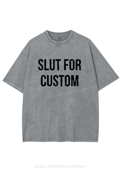 Slxt For Custom Y2K Shirts Washed Tee Cherrykitten