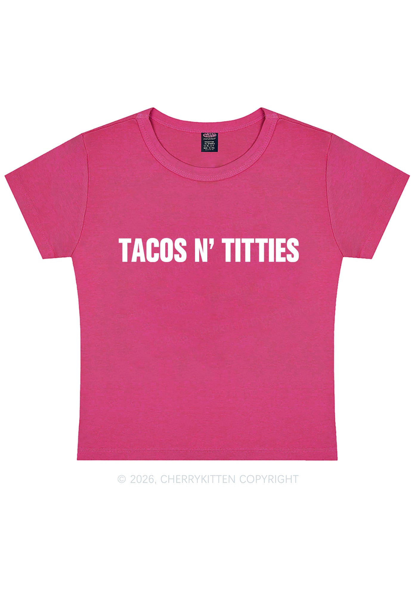 Tacos And Txtties Y2K Baby Tee Cherrykitten