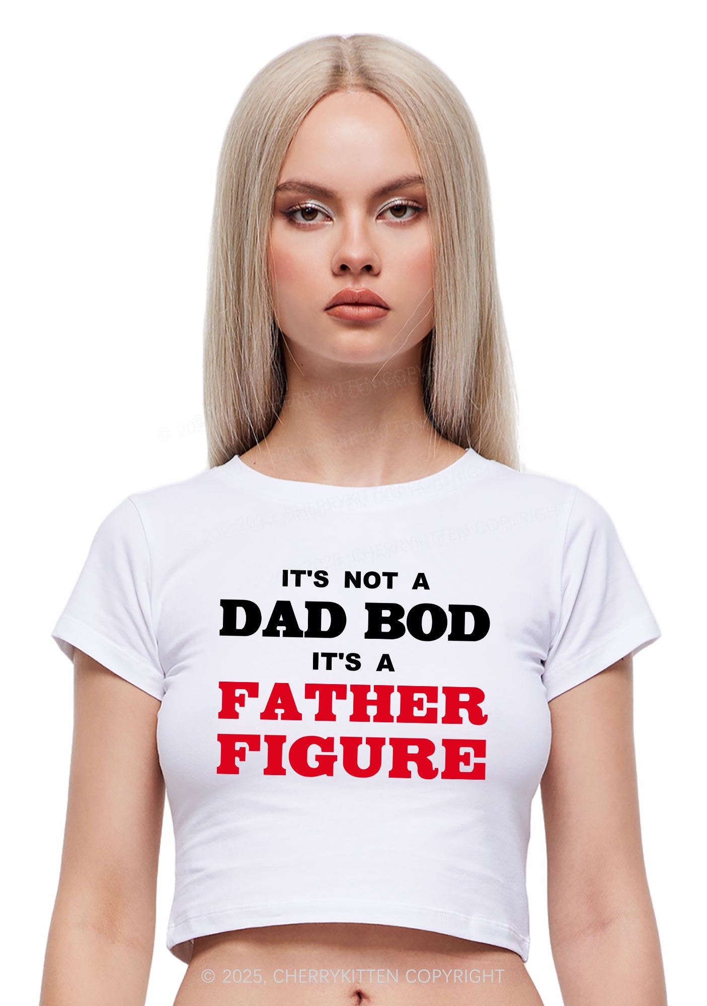Dad Bod Father Figure Y2K Baby Tee Cherrykitten