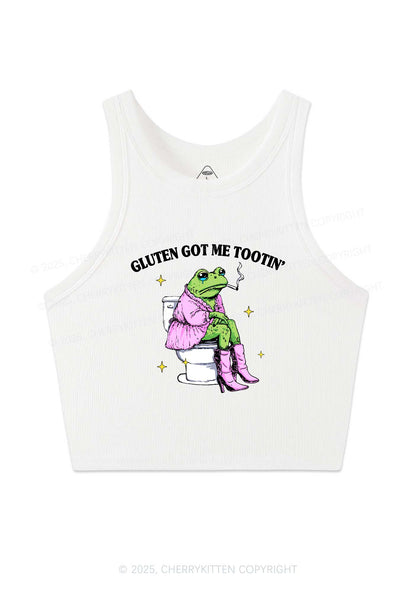 Gluten Got Me Tootin Y2K Crop Tank Top Cherrykitten