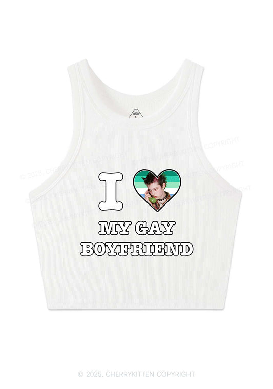 Custom My Gay BF Pride Y2K Crop Tank Top Cherrykitten