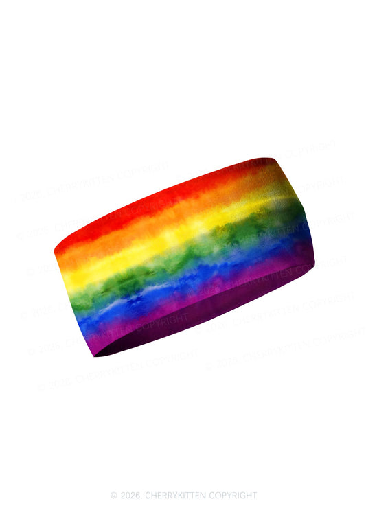 Rainbow Flag Pride Y2K Print Headband Cherrykitten