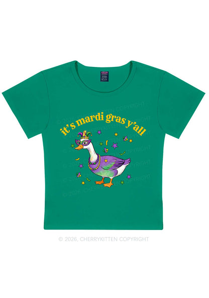 Its Mardi Gras Yall Y2K Baby Tee Cherrykitten