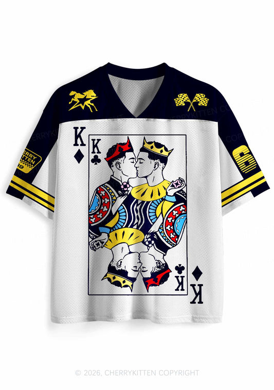 Black Gay King Pride Y2K Sport Jersey Shirts Cherrykitten