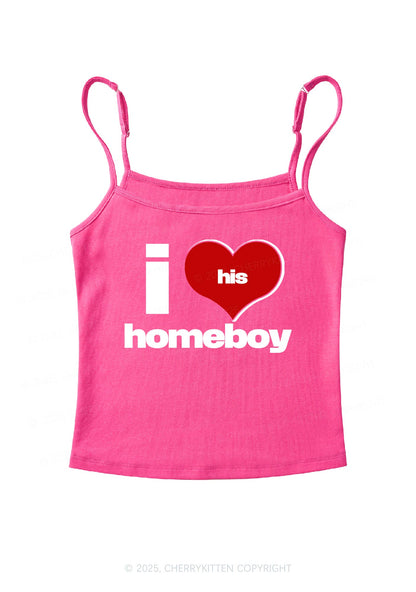 I Love His Homeboy Y2K Spaghetti Strap Cami Cherrykitten