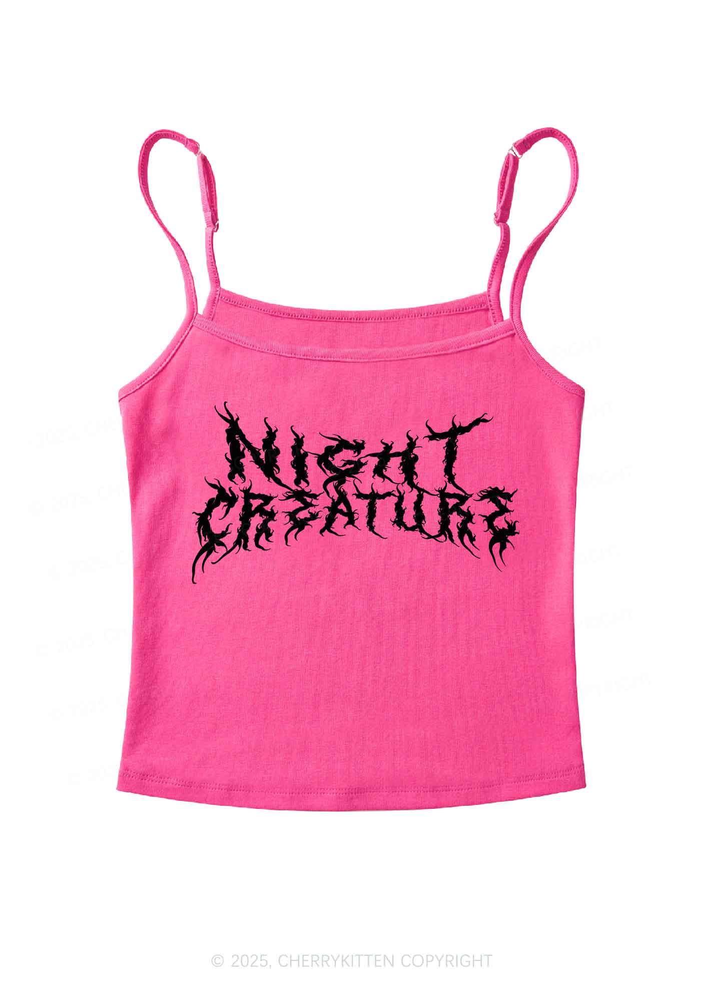 Night Creature Y2K Spaghetti Strap Cami Cherrykitten