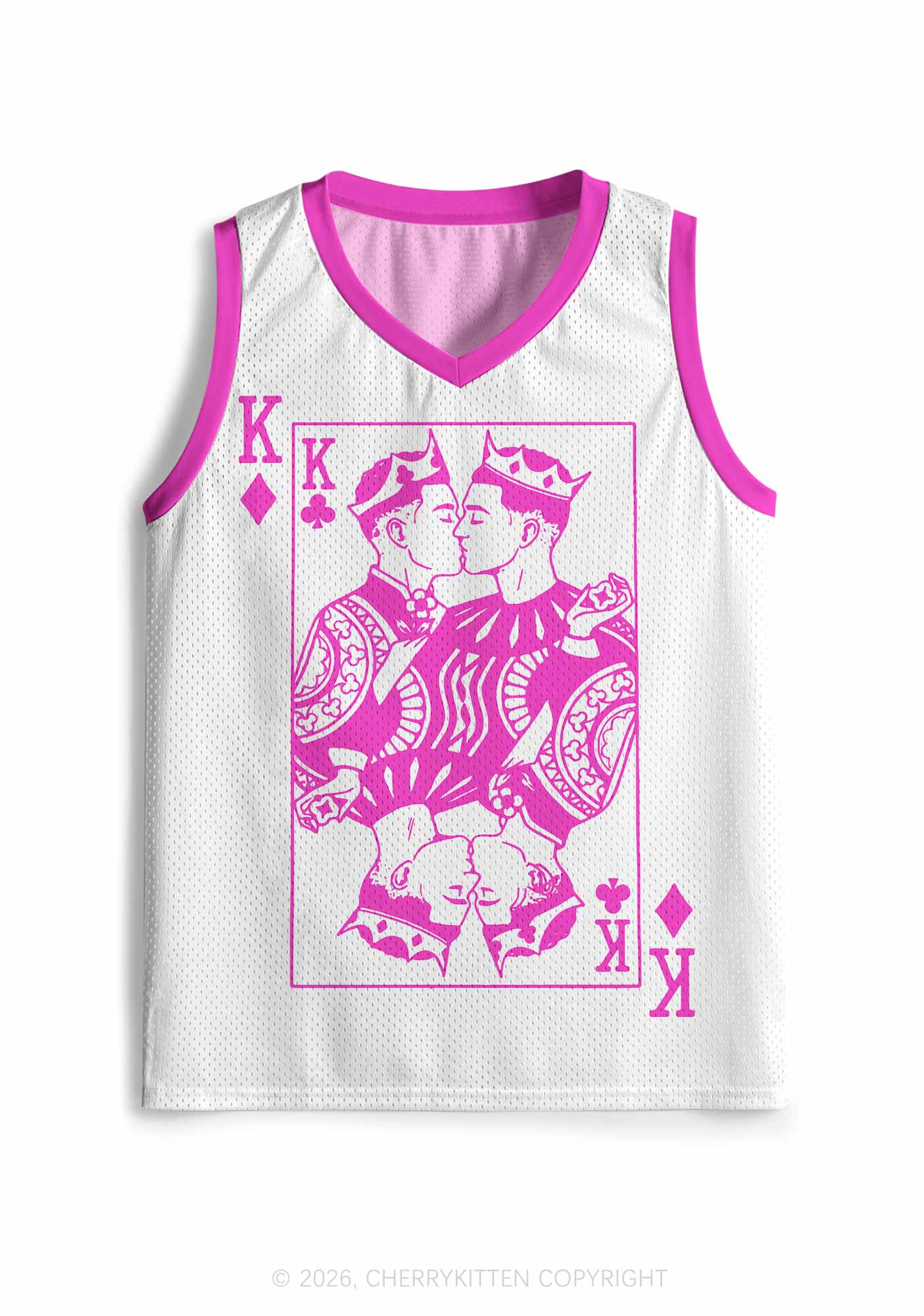 Hot Pink Gay King Pride Y2K Sport Jersey Tank Cherrykitten