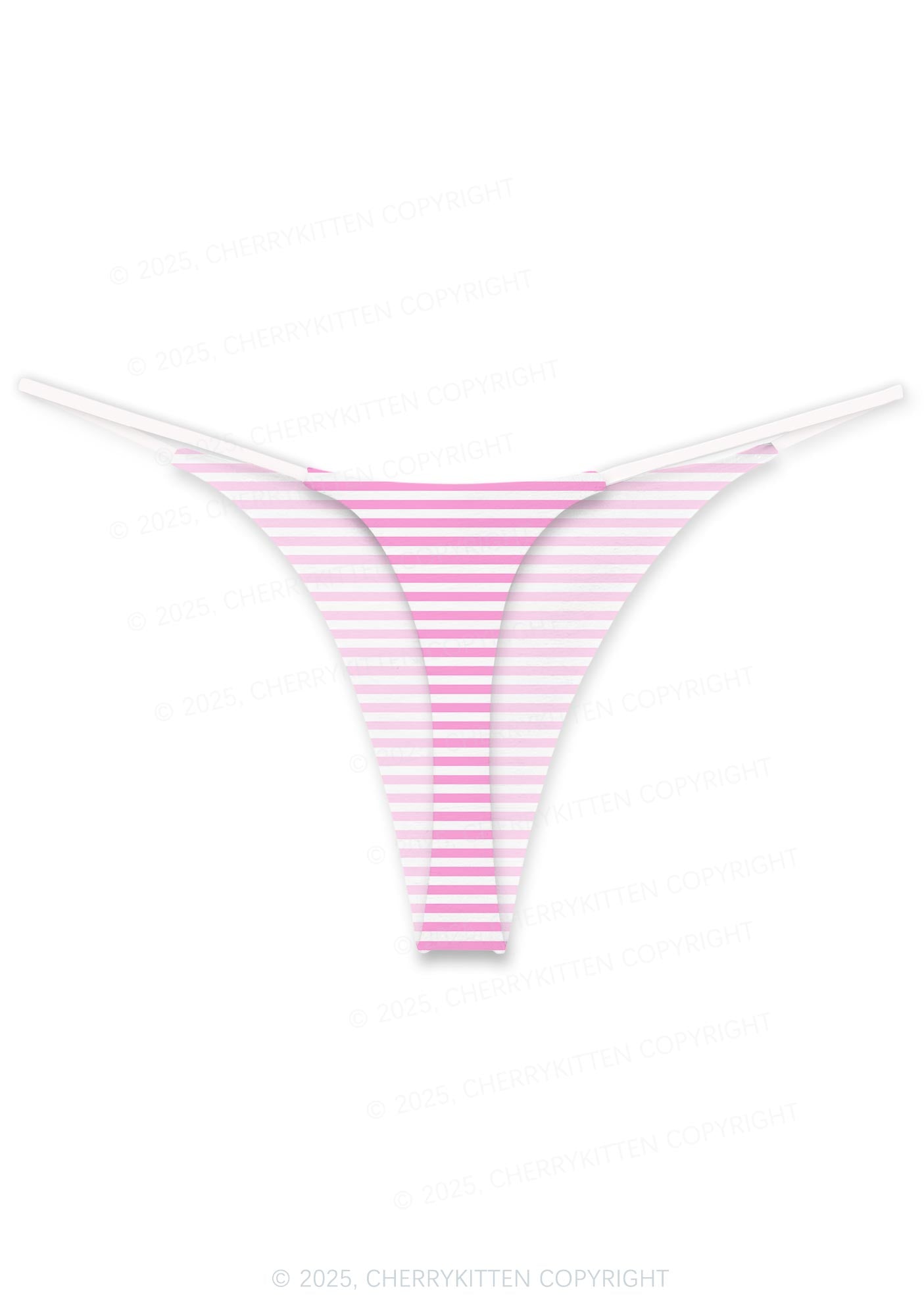 Pink White Stripe Valentine's Day Y2K Print Couples Boxer Thong Set Cherrykitten