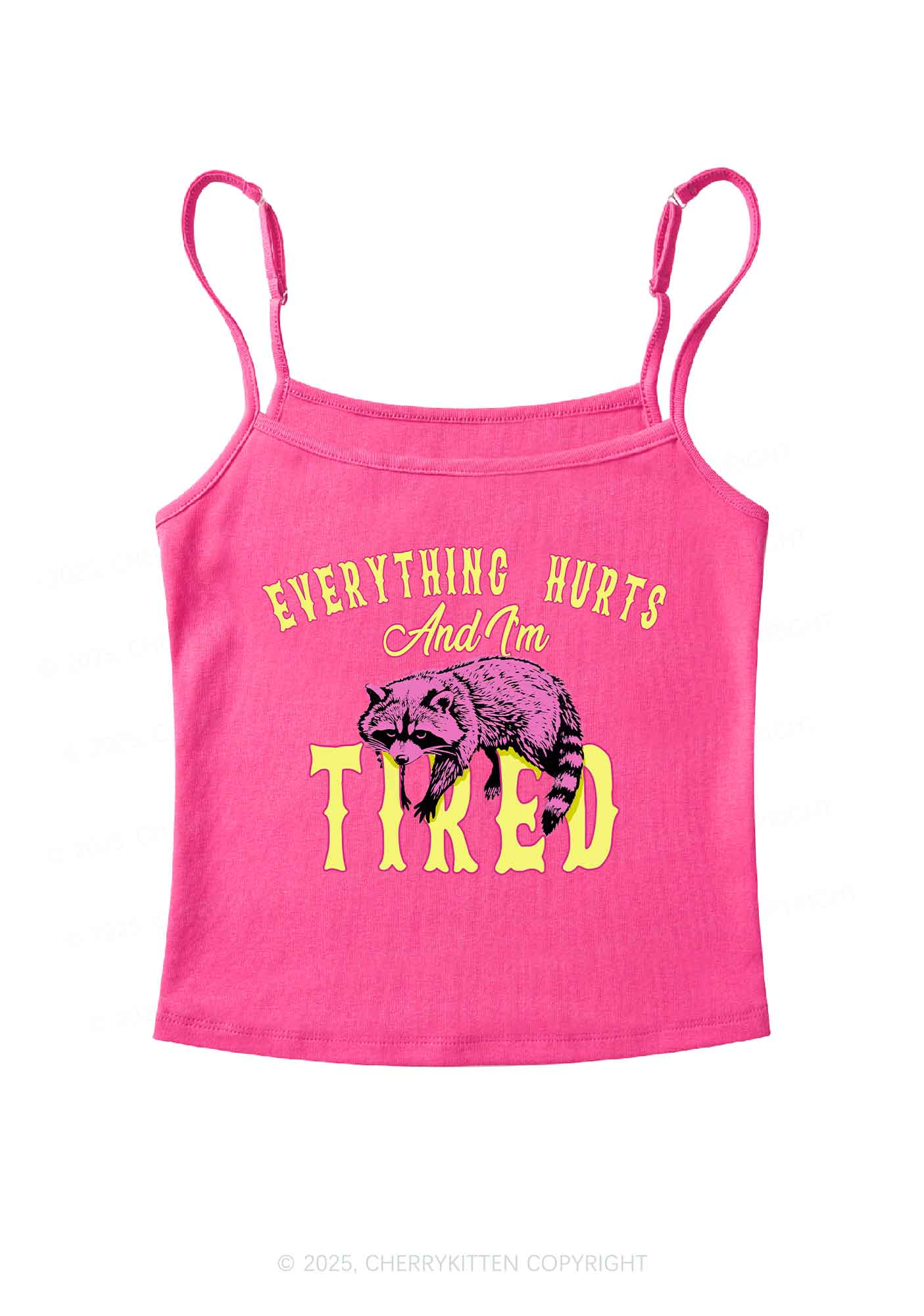 I Am Tried Y2K Spaghetti Strap Cami Cherrykitten