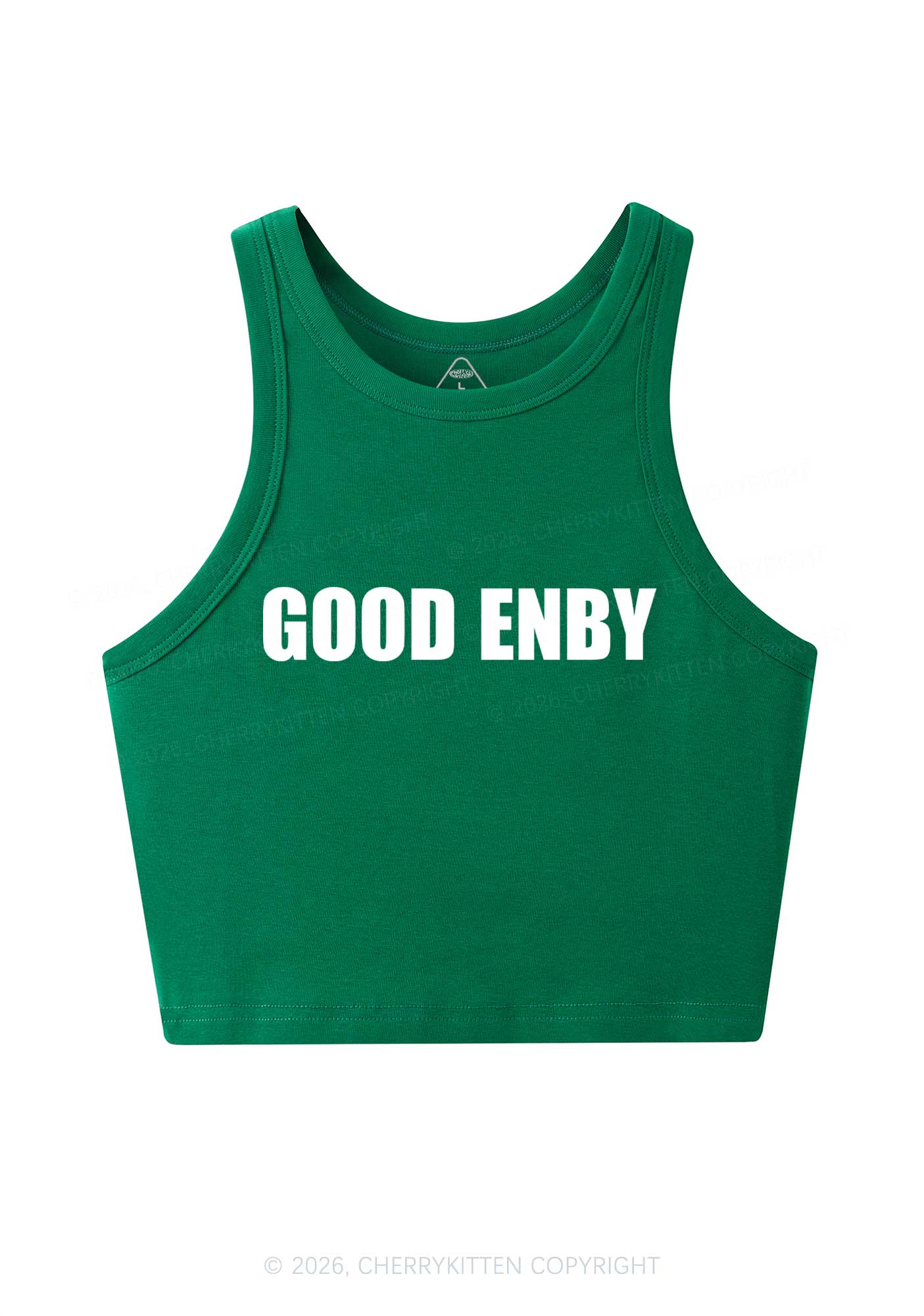 Good Enby Pride Y2K Crop Tank Top Cherrykitten