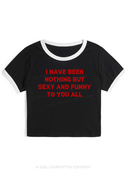 I Have Been Funny Y2K Ringer Tee Cherrykitten
