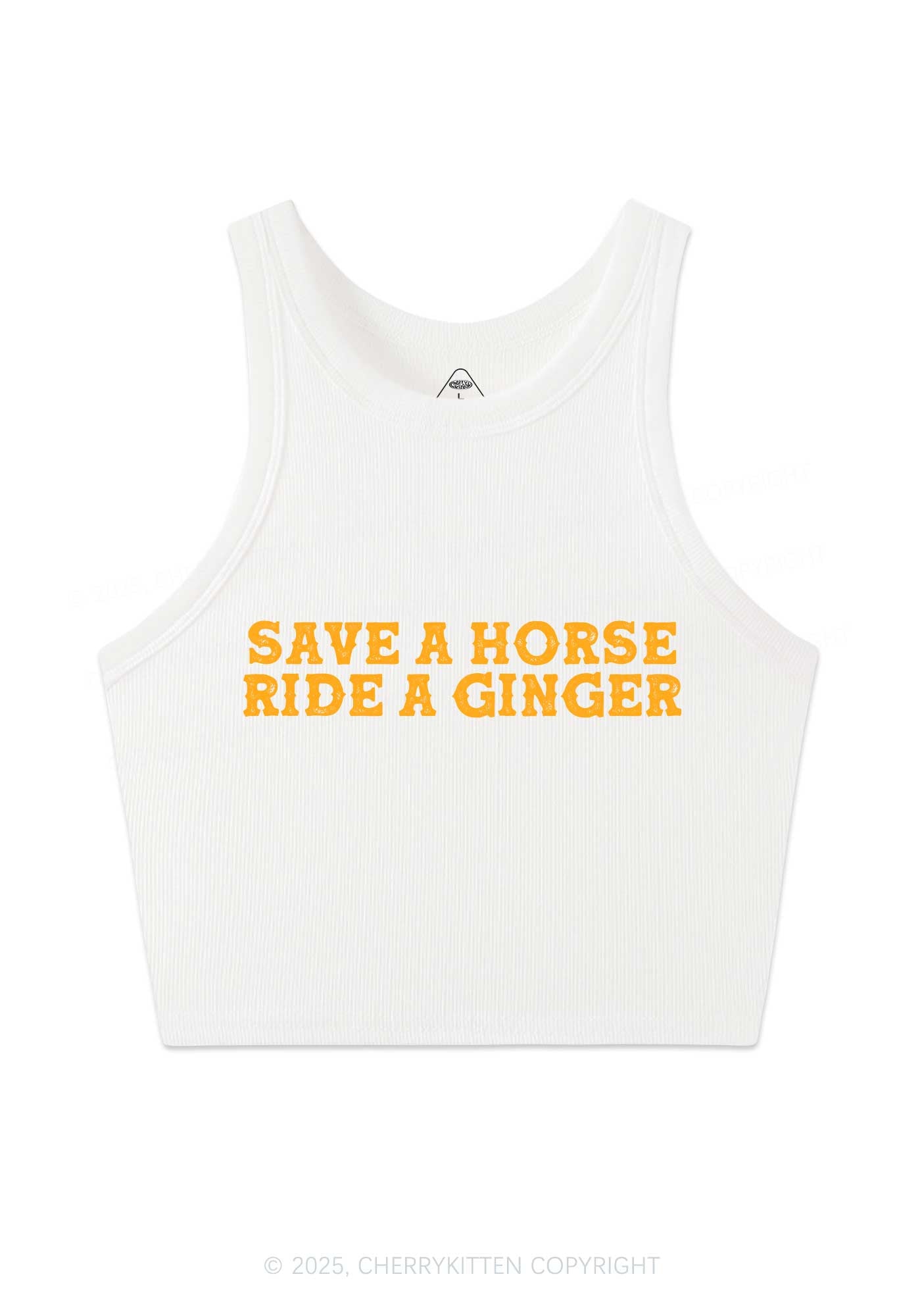 Ride A Ginger Y2K Crop Tank Top Cherrykitten