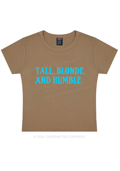Tall Blonde And Humble Y2K Baby Tee Cherrykitten